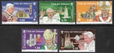 2011  Vatican  SG.1645-9  Journeys of Pope Benedict XVI  in 2010 set 5 values U/M (MNH)