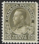 1912 Canada  SG.212  20c olive green U/M (MNH) Ref A