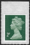 U2921  2p deep green 2B  M18L SBP T3  Walsall U/M (MNH)