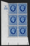 N56  2½d  blue  cyld 8 no dot control Y36  perf 5(E/I) U/M (MNH)