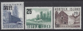 1960 Norfolk Island  SG37-9  set 3 values U/M (MNH)