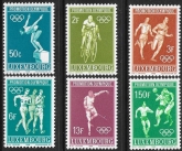 1968  Luxembourg.  SG.815-20  Olympic Games Mexico. set 6 values U/M (MNH)