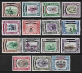 1947 SG.335-49  North Borneo  definitve set of 15 values U/M(MNH)