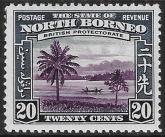 1939 North Borneo SG.312  20c violet & slate-blue  mounted mint.