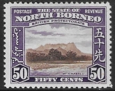 1939 North Borneo  SG.314  50c chocolate & violet  mounted mint.