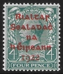 1922  Ireland  SG.6b  4d grey green  5 line overprint in red by Dollard.  U/M (MNH)