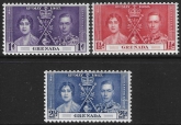 1937  Grenada  SG.149-51  Coronation set 3 values U/M (MNH)