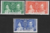 1937  St.Helena  SG.128-30  Coronation set 3 values U/M (MNH)