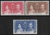 1937 Swaziland   SG.25-7  Coronation set 3 values U/M (MNH)
