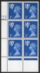 S 15 Scotland  3p 2B ultramarine (FCP/GA)  2B cyld. 4 dot  phos 7  Harrison  U/M (MNH)