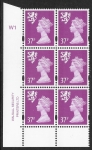 S 92  Scotland  37p mauve 2B   cyld W1  Walsall  U/M (MNH)