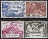 1949 Grenada. SG.149-52  Universal Postal Union set 4 values U/M (MNH)