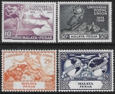 1949 Malaya-Perak  SG.124-7  Universal Postal Union set 4 values U/M (MNH)