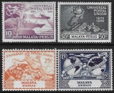 1949 Malaya-Perlis  SG.3-6  Universal Postal Union set 4 values U/M (MNH)