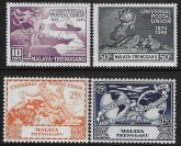 1949 Malaya-Trengganu  SG.63-6  Universal Postal Union set 4 values U/M (MNH)