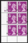 NI 75  37p 2B bright Mauve  cyld. Q1Q1   Questa U/M (MNH)