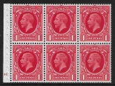 NB23 (SG.440g)  1d scarlet  Cyld. F6 dot    perf B4A(I) unmounted mint (MNH) trimmed perfs.