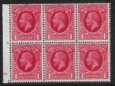 NB23 (SG.440g)  1d scarlet  Cyld. F6 no dot    perf B4(E) unmounted mint (MNH) trimmed perfs.