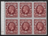 NB26 (SG.441f)  1½d red-brown  Cyld. G31  dot perf B4A(I) U/M (MNH) trimmed perfs.