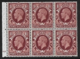 NB24 (SG.441f)  1½d red-brown  Cyld. G4 no dot    perf B4(E) U/M  (MNH) trimmed perfs.