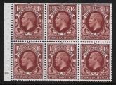 NB26 (SG.441f)  1½d red-brown  Cyld. G20  dot    perf B4A(I) U/M  (MNH) trimmed perfs.