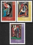 2001 Ireland  SG.1462-4 Christmas Paintings by Russell King set 3 values U/M (MNH)