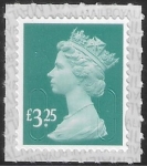 U2968a £3.25  dull blue green M21L  SBP T3 Walsall (ISP) U/M (MNH)