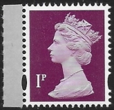 Y1667  1p 2B  crimson. blue fluor  ex DY21  ISP Walsall  U/M (MNH)