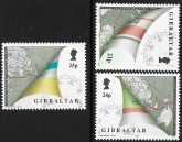 1992  Gibraltar  SG.678-80  Round The World Yacht Race   set 3 values  U/M (MNH)