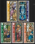 1997 Gibraltar  SG.817-21 Christmas 'Stained Glass Windows set 5 values U/M (MNH)