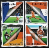 2000 Gibraltar SG.907-10 European Football Netherlands set 4 values  U/M (MNH)