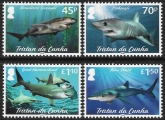 2020 Tristan da Cunha SG.1281-4  Sharks  set 4 values U/M (MNH)
