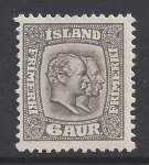 1907 Iceland - SG.85  Kings Christian IX & Frederik VIII  6A Sepia/Grey.  lightly mounted mint.