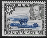 1938  KUT  SG.147  3/- dull ultramarine & black. lightly mounted mint.