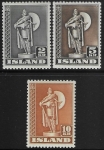 1947  Iceland  SG.254a - 6a  perf 11½ set 3 values U/M (MNH)