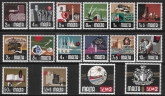 1976 Malta SG.486-500b  Definitive set 16 values U/M (MNH)