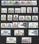 1982-90 Ireland SG.532-51  Irish Architecture definitive set of 28 values U/M (MNH)