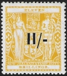 New Zealand - Arms F189  11/- on 11/- yellow. (minor toning) lightly mounted mint.