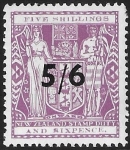New Zealand - Arms F188  5/6d on 5/6d  lilac.  lightly mounted mint.