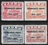 1935  Nauru  SG.40-3  Silver Jubilee set 4 values mounted mint.Cat value. £10.00