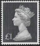 SG.831b  £1 bluish black on Post Office Paper. U/M (MNH)