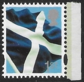 S158a  1st 2B Saltire Flag  (silver head) DY18  Litho Walsall/ISP  U/M (MNH)