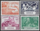 1949  Zanzibar SG.335-8  Universal Postal Union  set 4 values U/M (MNH)
