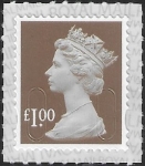 U2934  £1 bistre brown 2B  M21L  SBP T3  Walsall  U/M (MNH)