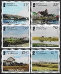 2021 Falkland Islands - SG.1479-84  Mike Peake Pt.2 Settlements. set 6 values U/M (MNH)