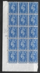 1941 2½d light ultramarine Q14 (SG.489)  Cyld. 220 dot control U47   perf E/I  U/M