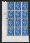 1941 2½d light ultramarine Q14 (SG.489)  Cyld. 220 no dot control U47   perf E/I  U/M