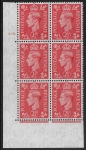 1951 2½d pale scarlet  Q15 (SG.507)  Cyld. 276 dot. perf E/I  U/M