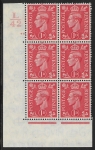 1941 1d pale scarlet  Q5 (SG.486)  Cyld. 78 no dot. control L42 perf E/I  M/M