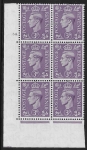 1941 3d pale violet  Q17 (SG.490)  Cyld. 34 dot.   perf E/I  U/M
